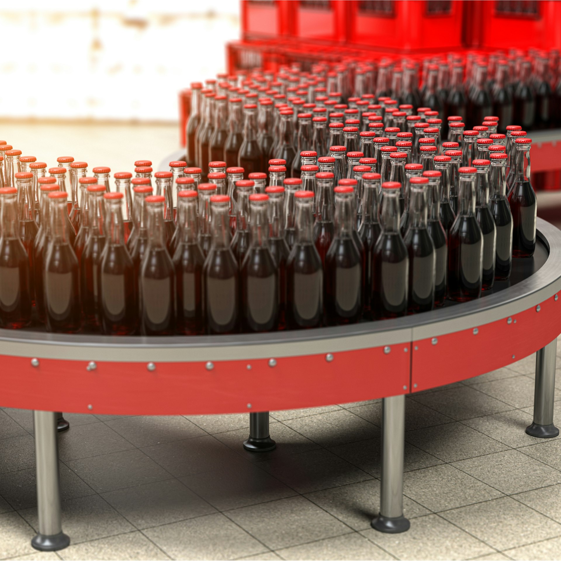 Coca-Cola-Produktionslinie